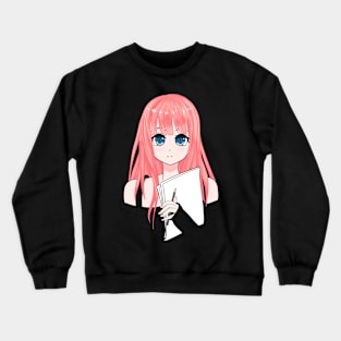 Just a girl who loves Anime and Sketching Crewneck Sweatshirt